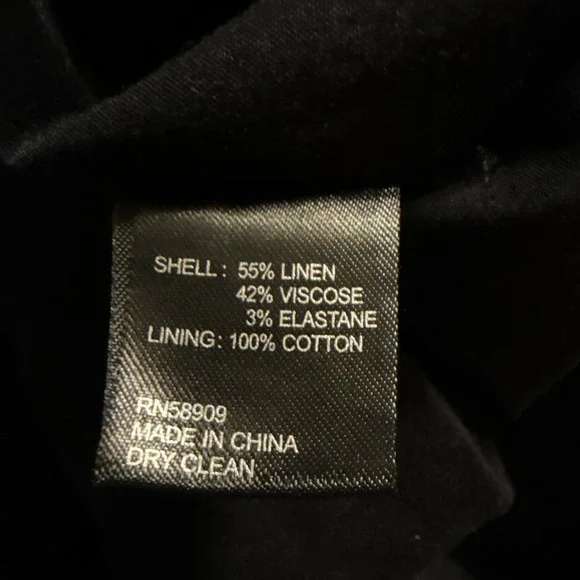 Gianni‎ Bini Women's 4 Dress Wrap Linen Blend Belt Spaghetti Straps Black EUC - Picture 8 of 8